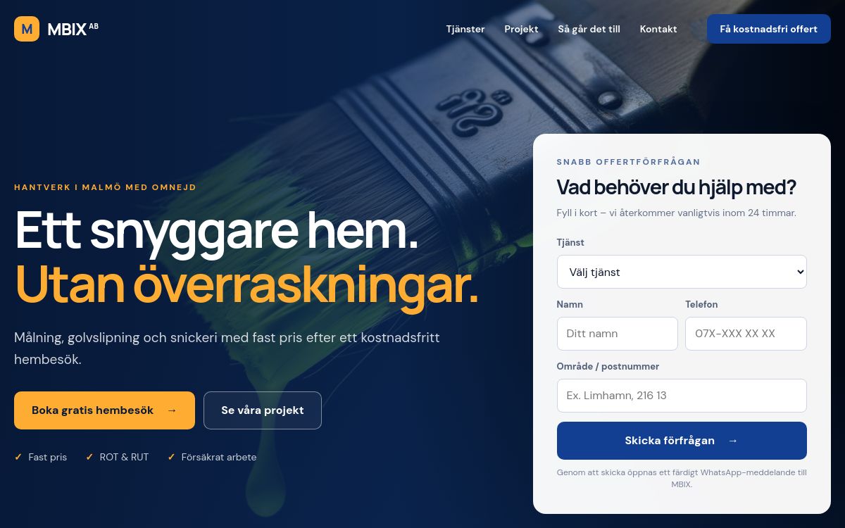 Designkoncept för ett byggföretag